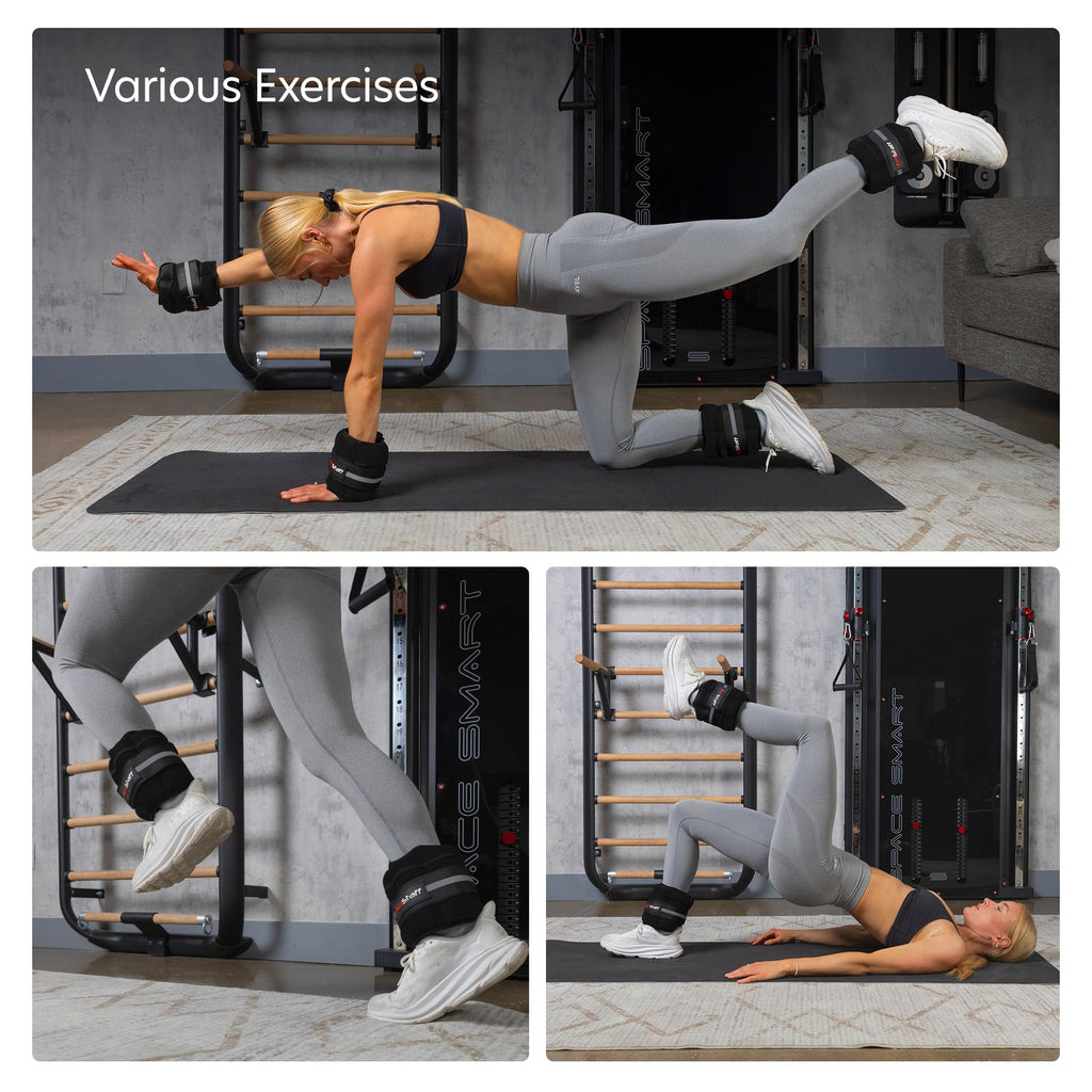 Adjustable Ankle Weights 1 Pair 10 lbs Set Y12795