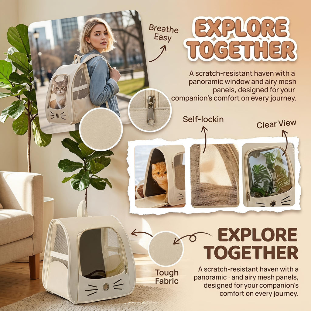Cat Carrier Backpack, 13.8 Inches X729