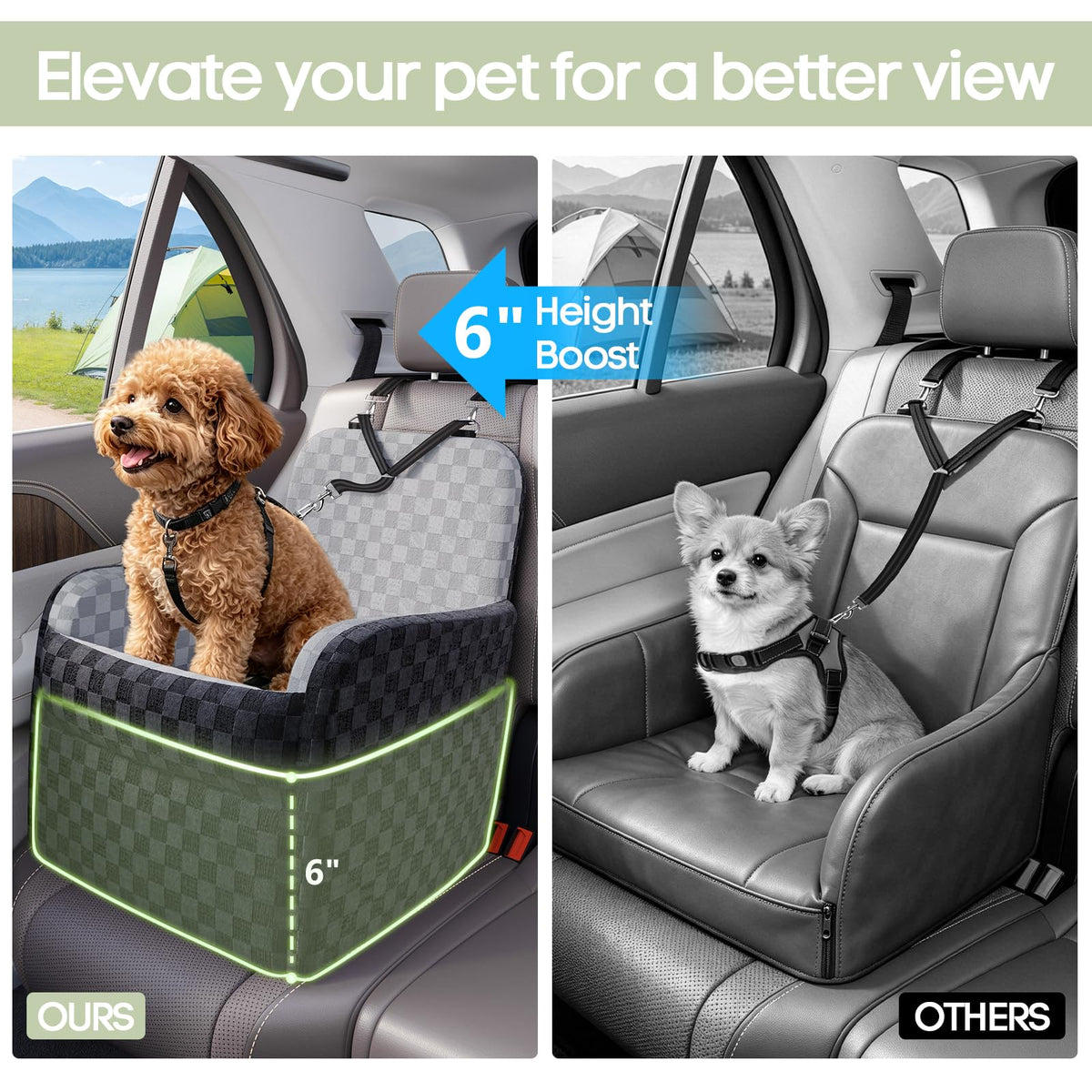 Waterproof Dog Booster Car Seat P1830