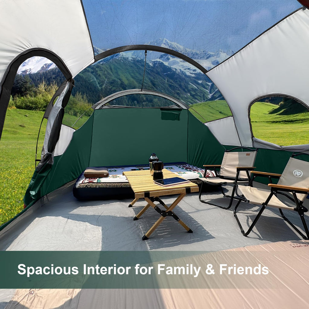 12 Person 3-Room Waterproof Camping Tent E2408