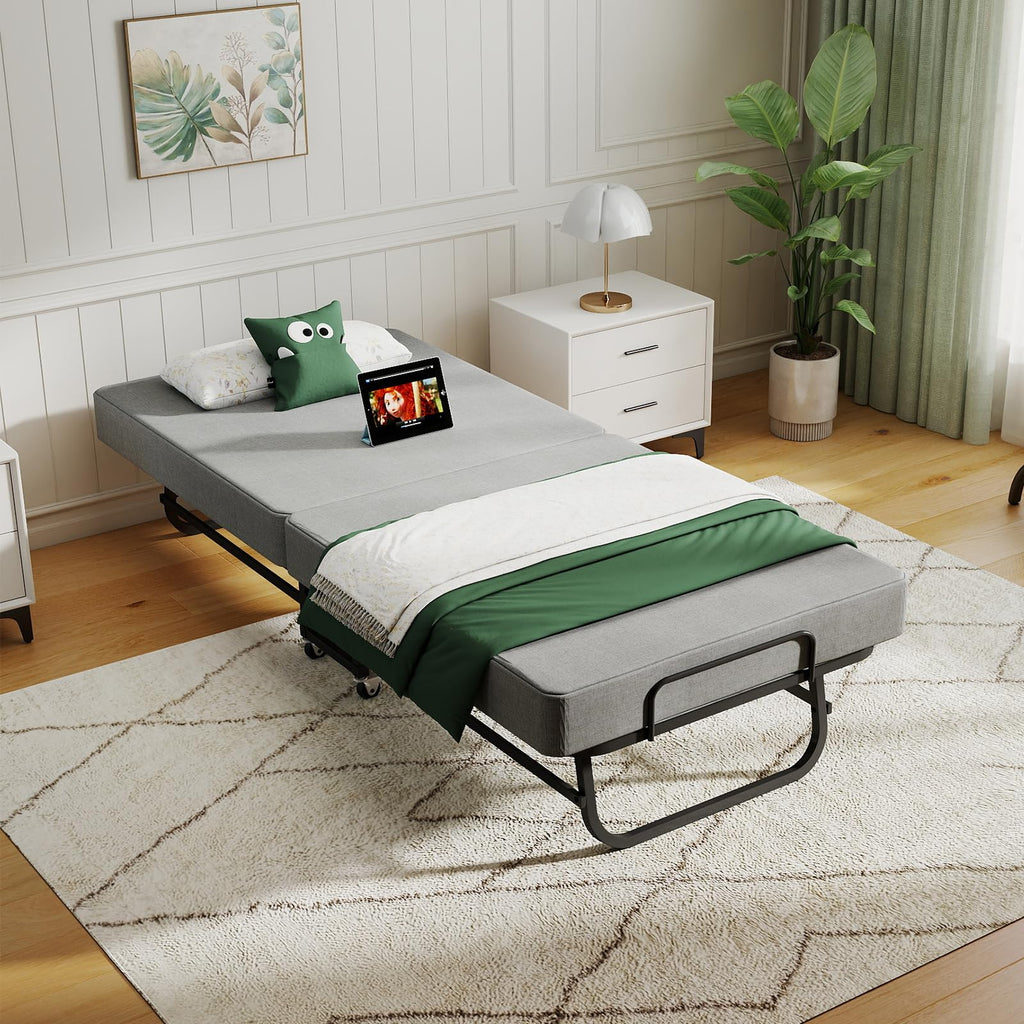 Folding Bed on Wheels 75" x 31" K7677