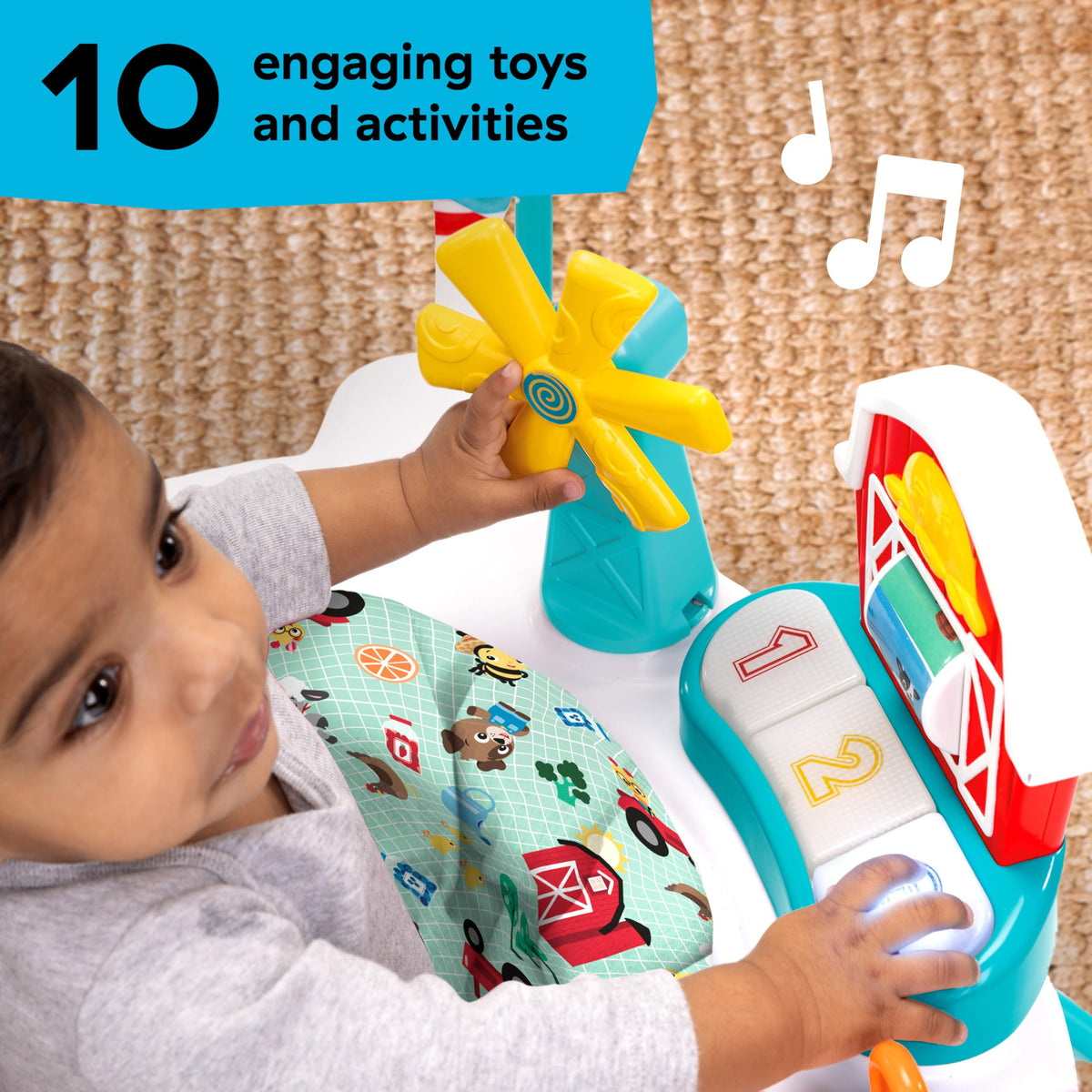 2-in-1 Baby Jumper Activity Center with Lights & Sounds Y320