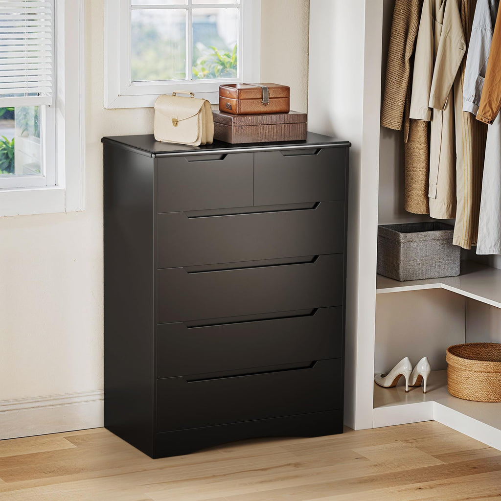 Black 6 Drawer Dresser K170537