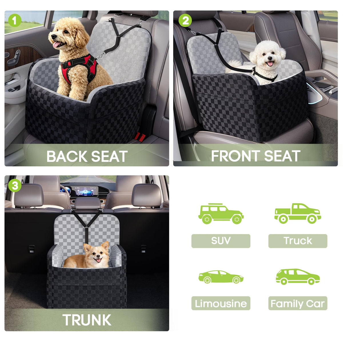Waterproof Dog Booster Car Seat P1830