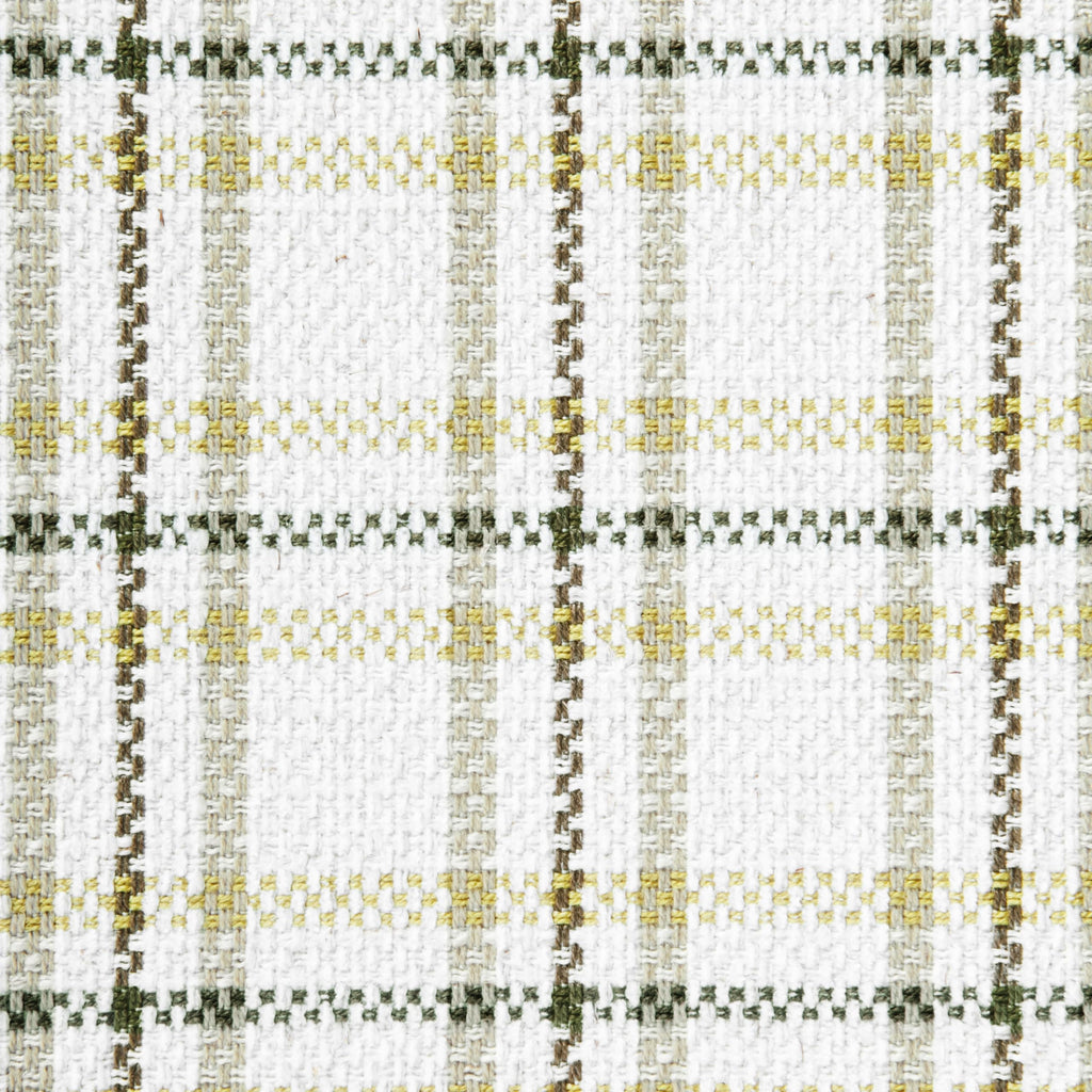 Natural Plaid Woven Fabric Bench Y2684