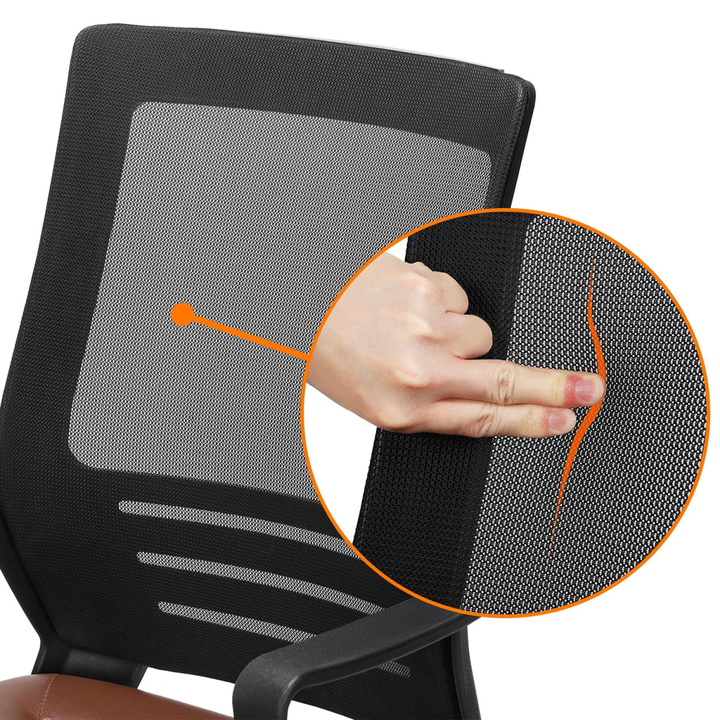 Brown Mesh Swivel Office Desk Chair J10081