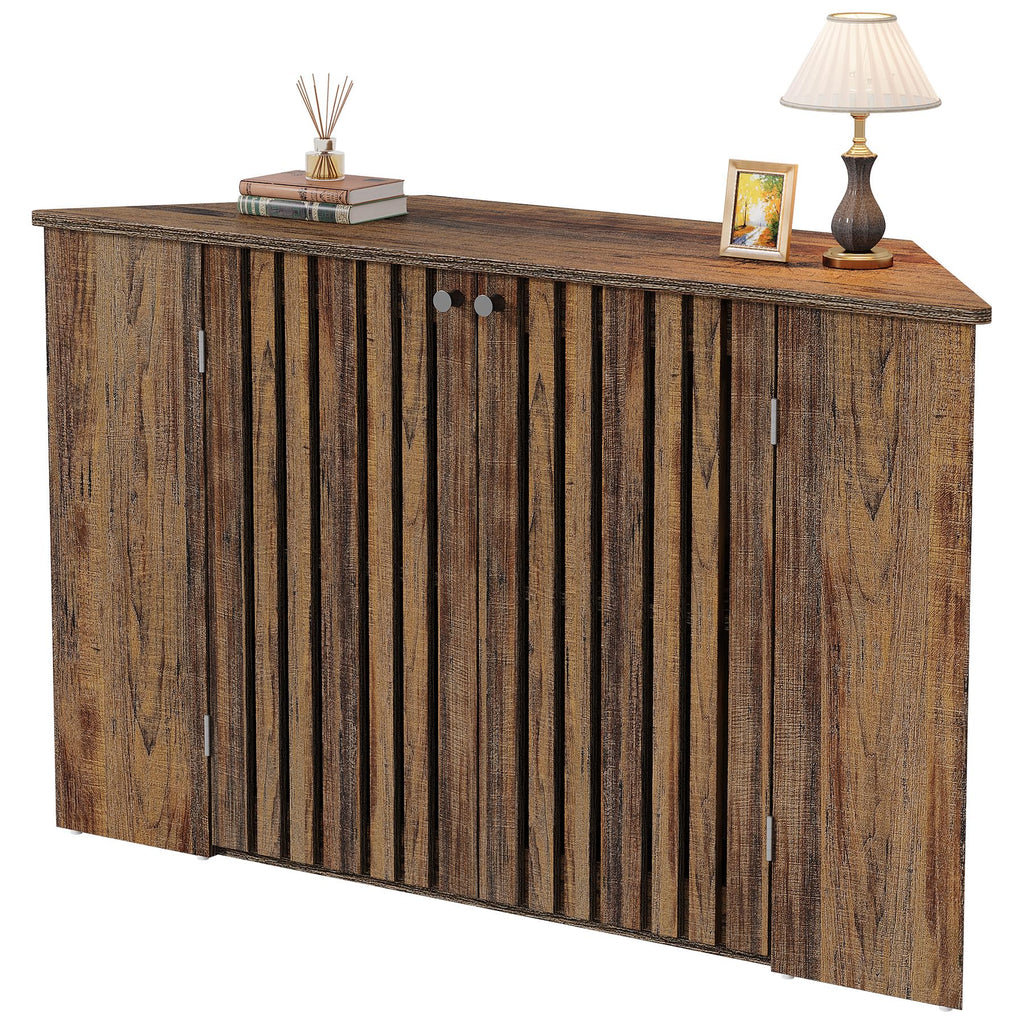 53" Farmhouse Corner TV Stand with Storage N582855
