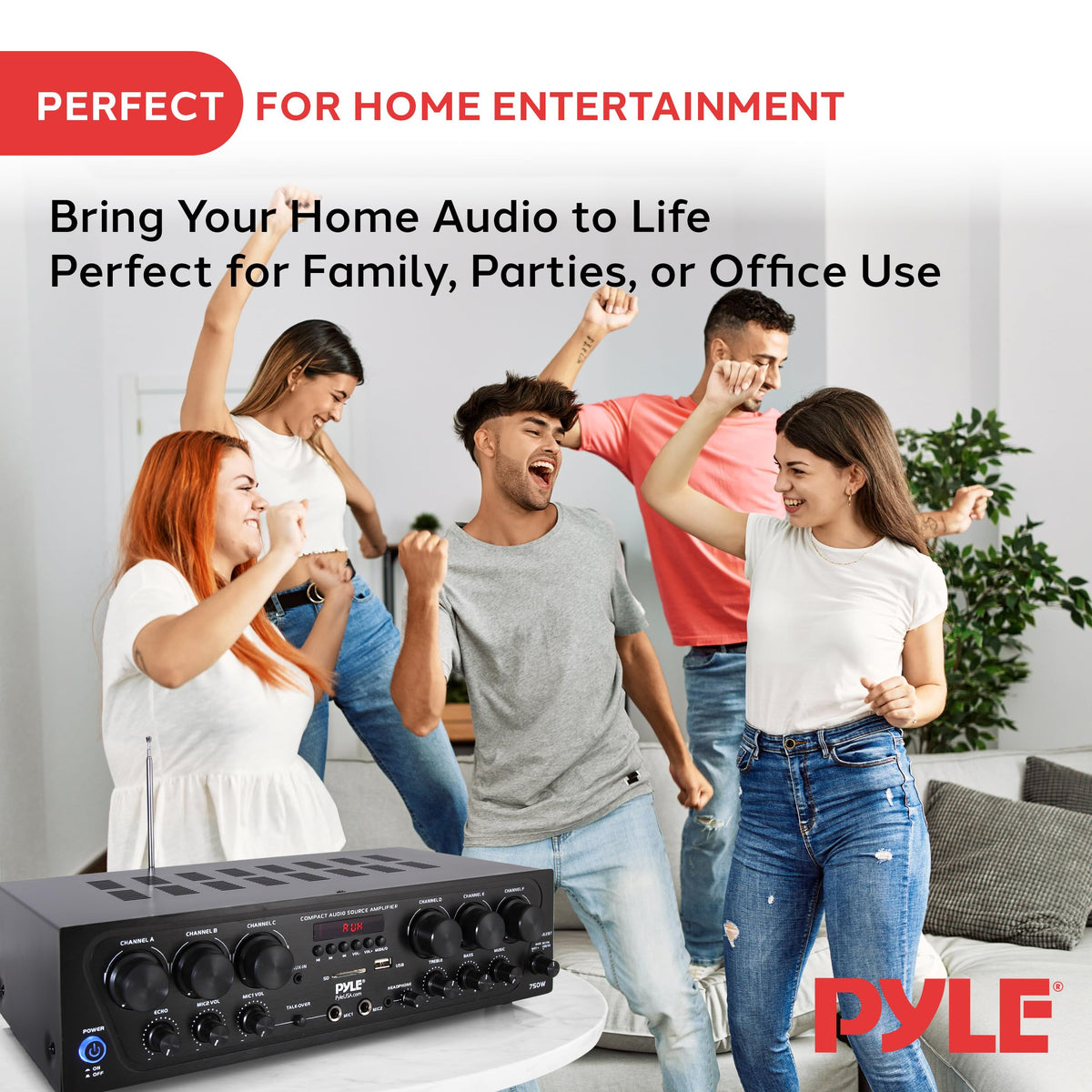 Wireless Bluetooth 6 Channel 750W Karaoke Amplifier R307104